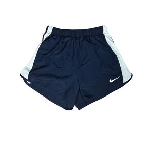 Nike Dark Blue Sports Shorts with White Trim medium